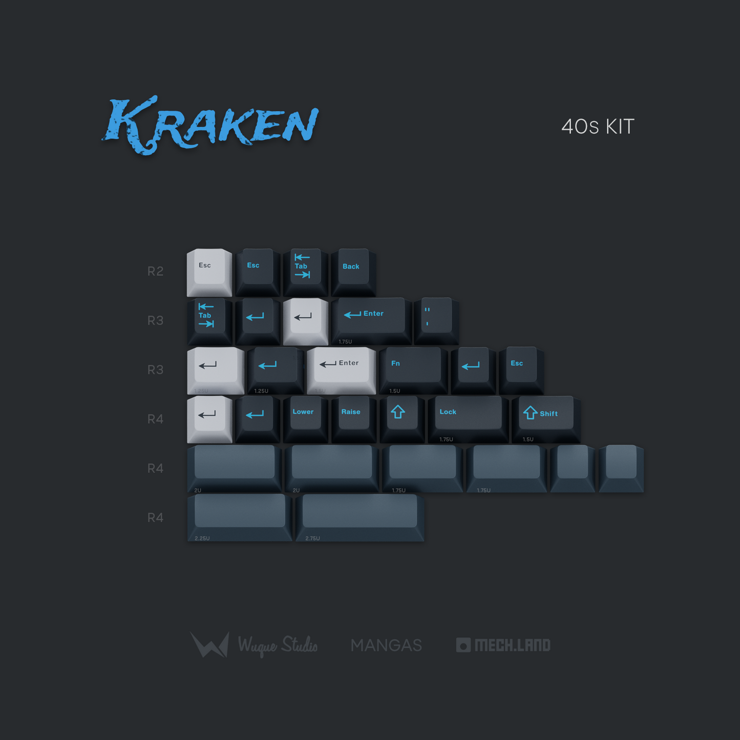 WS Kraken Keycaps